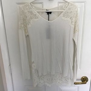 FATE Lace Trim Long Sleeve Jersey Size S
